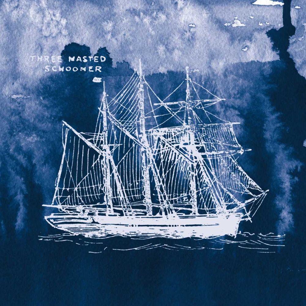 Sailing Ships II Indigo art print by Wild Apple Portfolio for $57.95 CAD