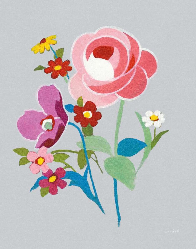 Alpine Bouquet I Gray art print by Danhui Nai for $57.95 CAD
