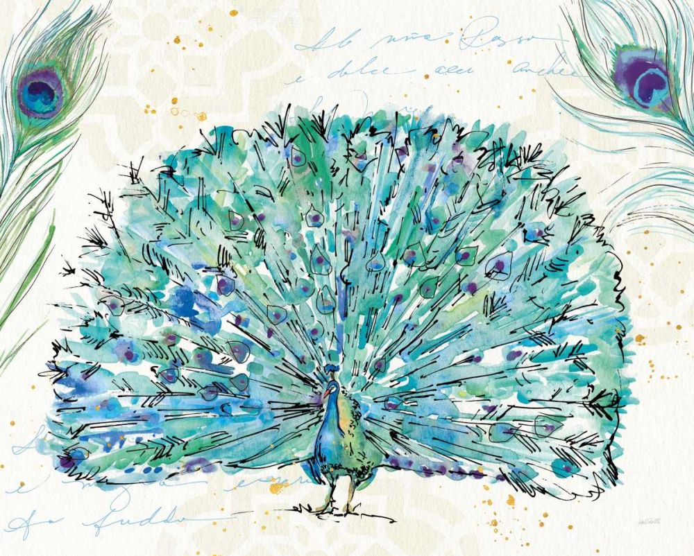 Peacock Garden IX Purple art print by Anne Tavoletti for $57.95 CAD