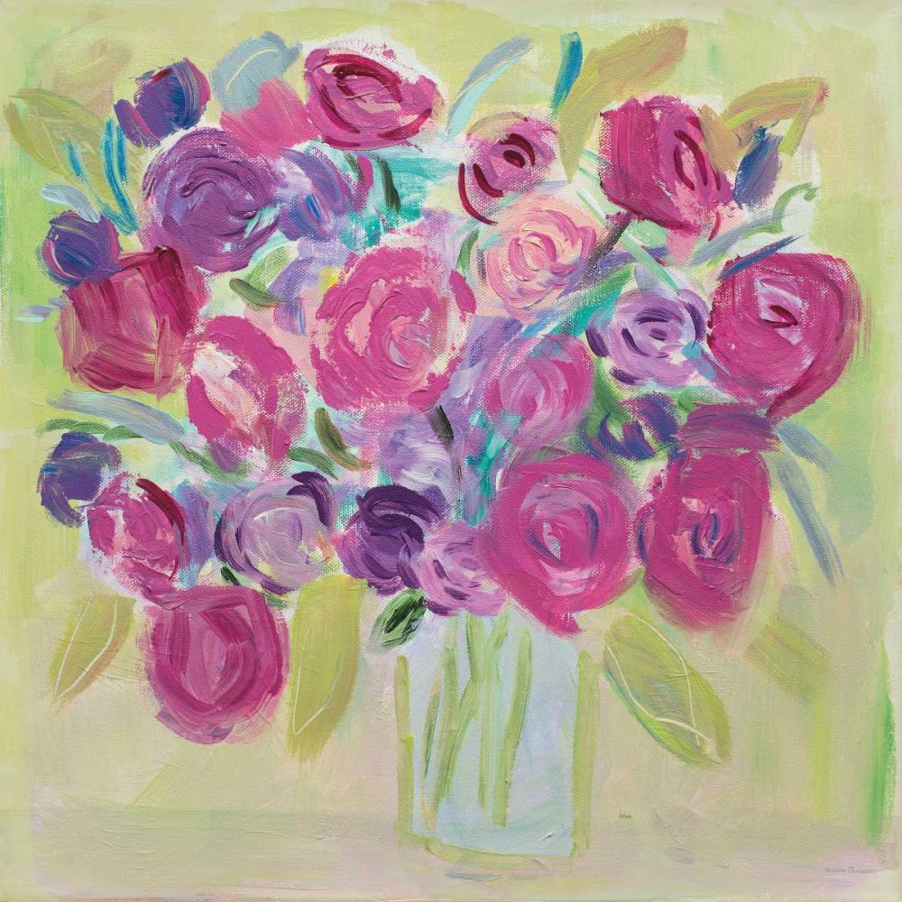 Pink Roses Flower art print by Farida Zaman for $57.95 CAD