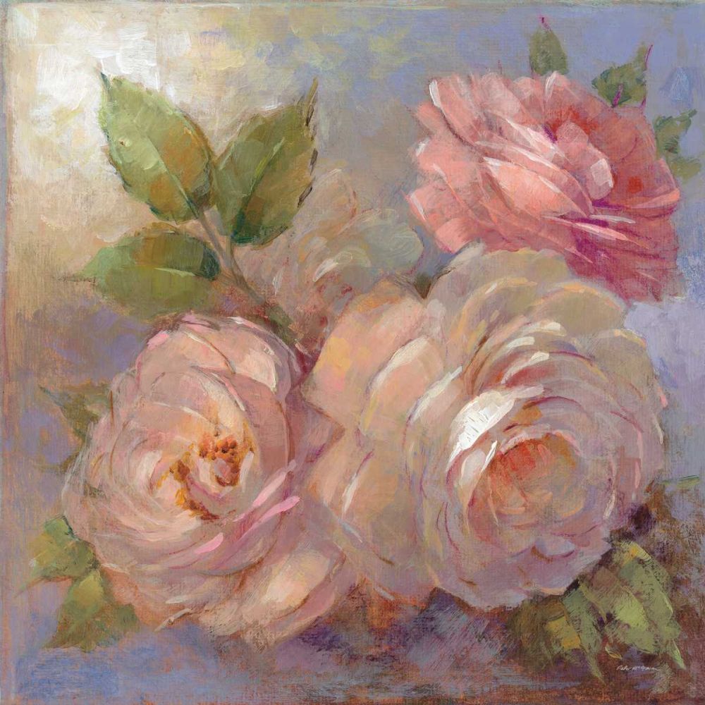Roses on Blue II Crop art print by Peter McGowan for $57.95 CAD