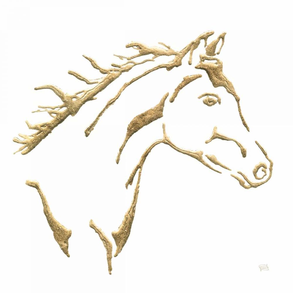 Gilded Filly on White art print by Chris Paschke for $57.95 CAD
