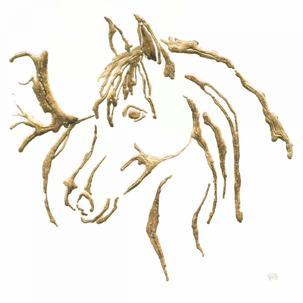Gilded Mare on White art print by Chris Paschke for $57.95 CAD