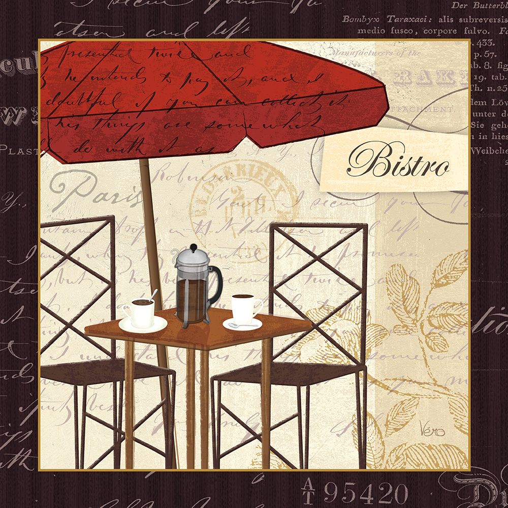Petit Cafe II with Border art print by Veronique Charron for $57.95 CAD