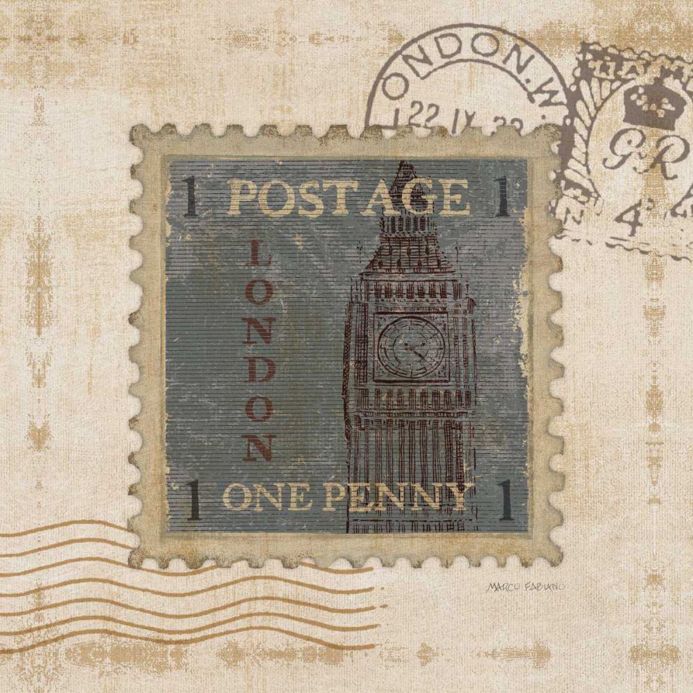 Iconic Stamps IV Square 1818 art print by Marco Fabiano for $57.95 CAD