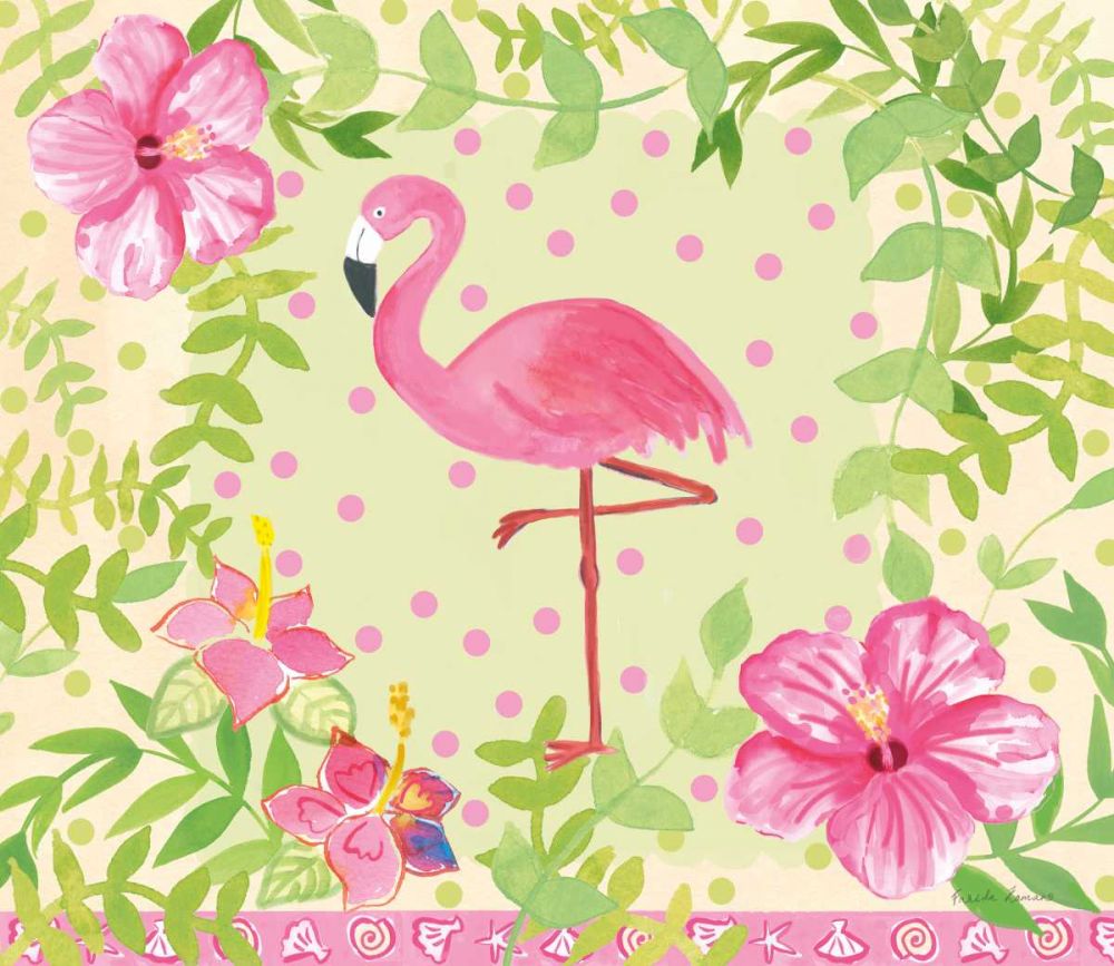 Flamingo Dance I art print by Farida Zaman for $57.95 CAD
