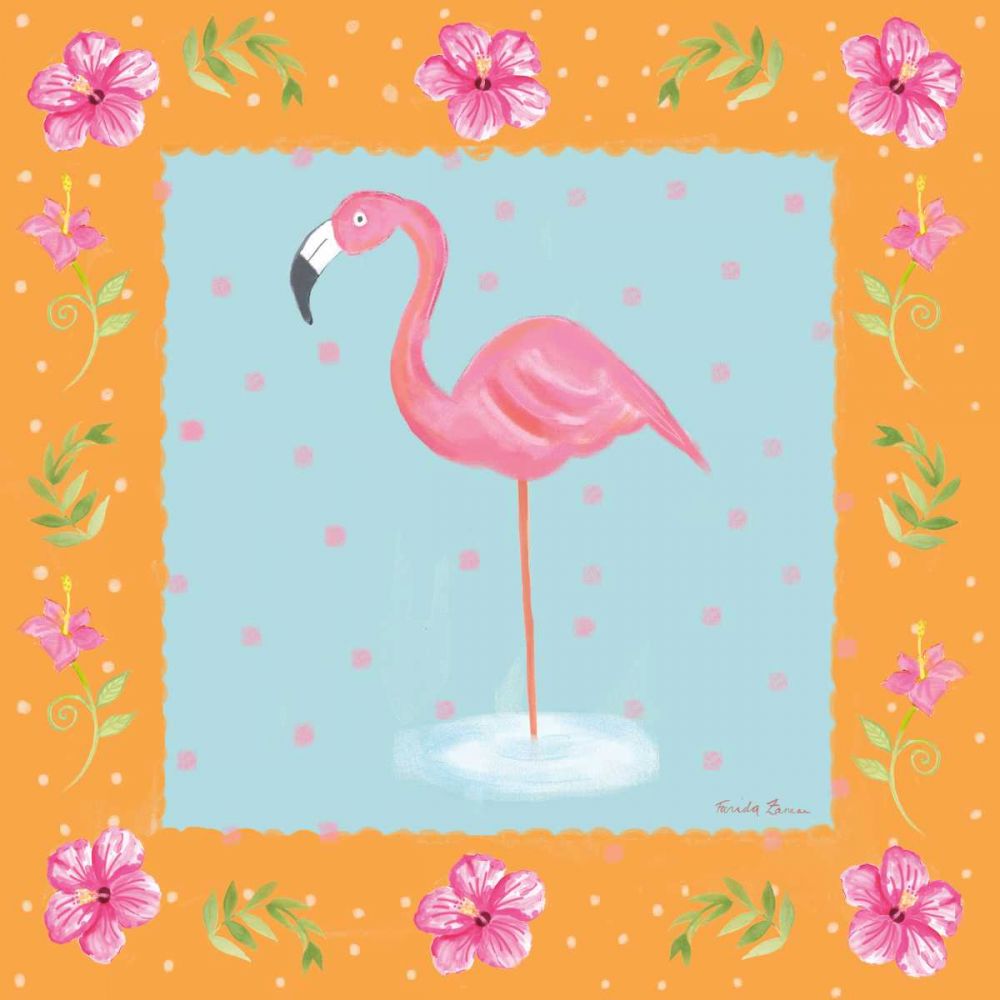 Flamingo Dance IV art print by Farida Zaman for $57.95 CAD