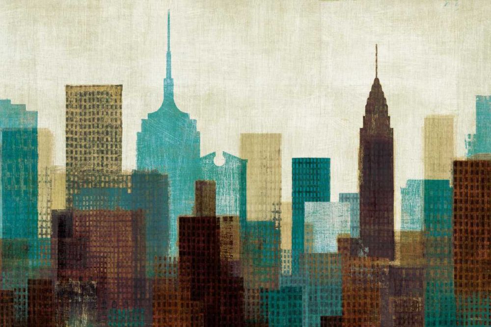 Summer in the City I Blue art print by Michael Mullan for $57.95 CAD
