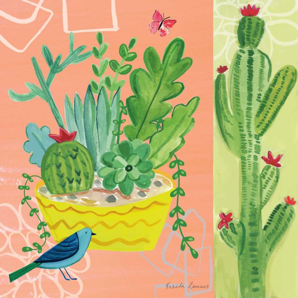 Cacti Garden IV art print by Farida Zaman for $57.95 CAD