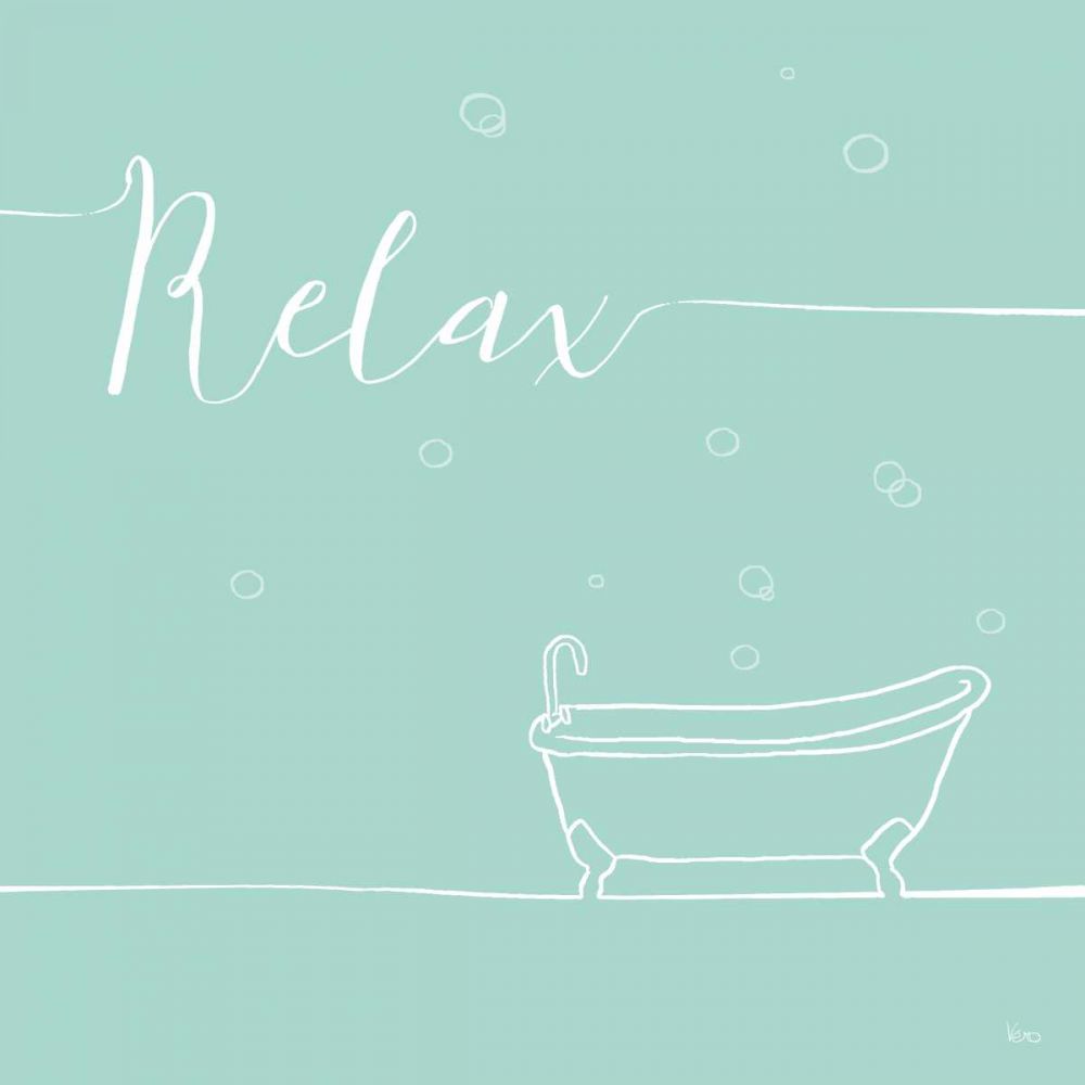 Underline Bath V Teal art print by Veronique Charron for $57.95 CAD