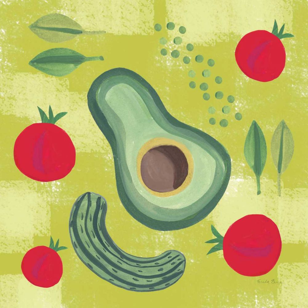 Veggie Time II art print by Farida Zaman for $57.95 CAD