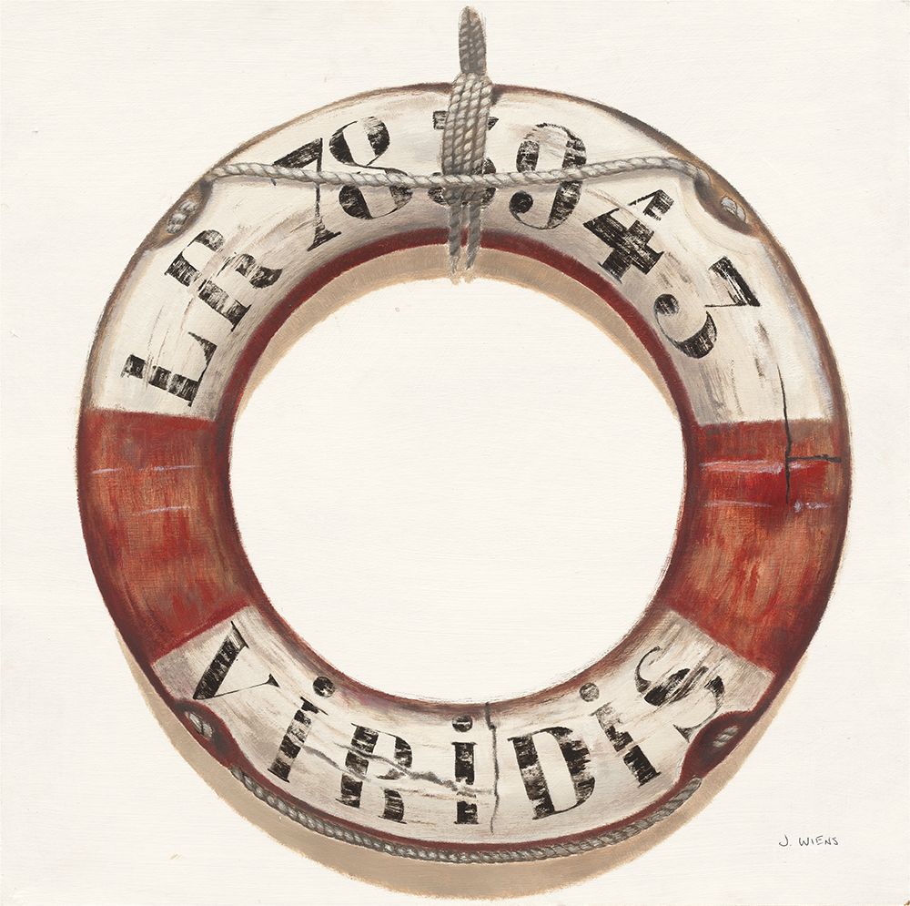 Nautical Lifebuoy Plain art print by James Wiens for $57.95 CAD