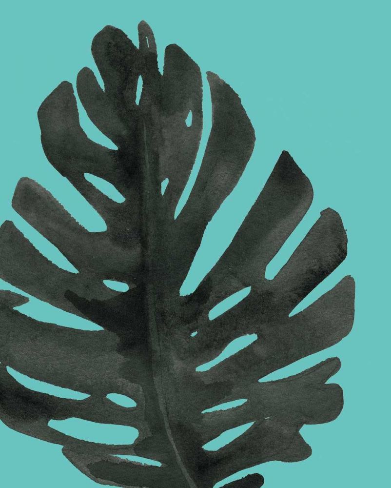 Tropical Palm I BW Turquoise art print by Wild Apple Portfolio for $57.95 CAD