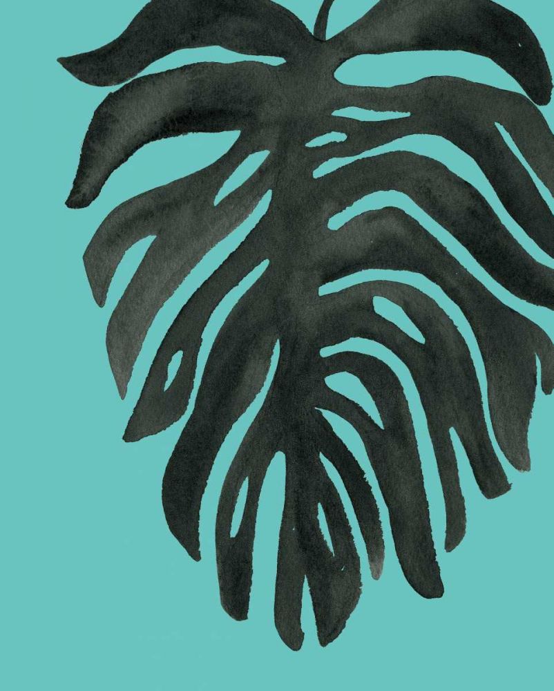 Tropical Palm II BW Turquoise art print by Wild Apple Portfolio for $57.95 CAD