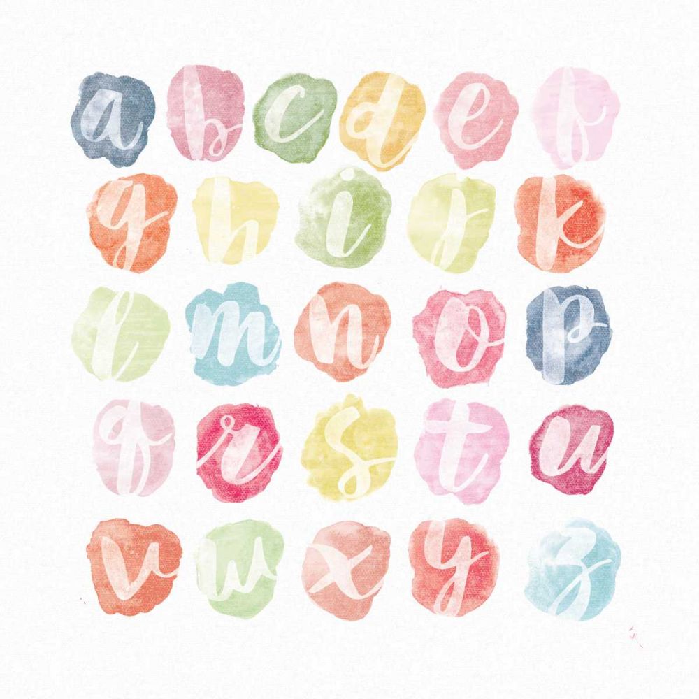 Watercolor Alphabet art print by Sarah Adams for $57.95 CAD