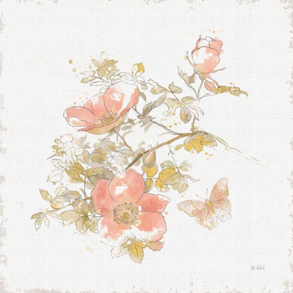 Watery Blooms IV art print by Katie Pertiet for $57.95 CAD