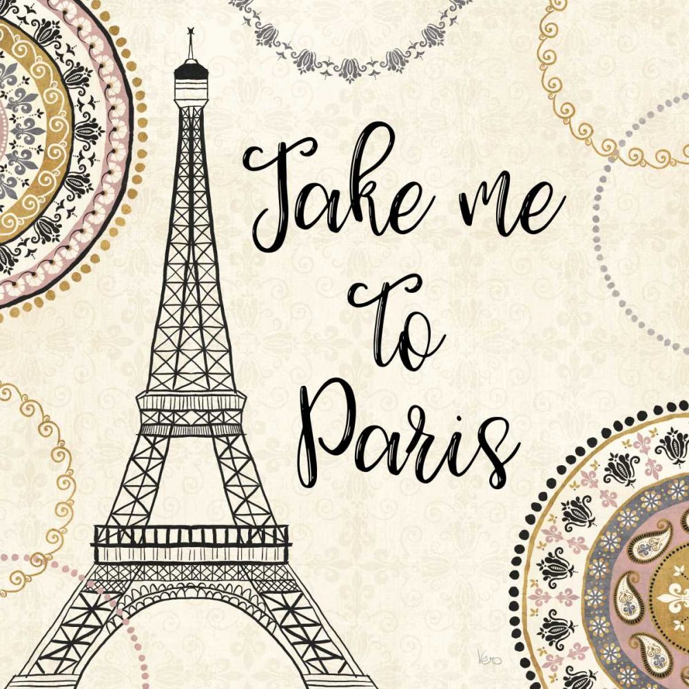 Romance in Paris I art print by Veronique Charron for $57.95 CAD