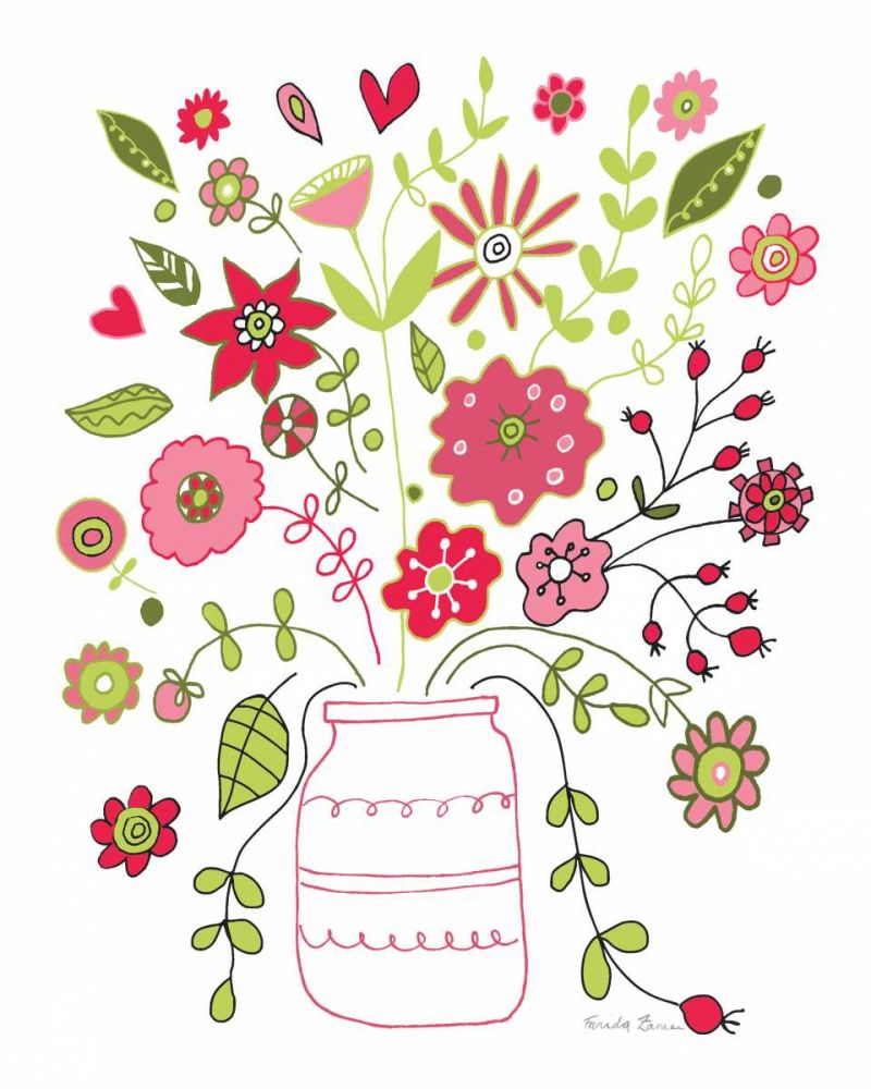 Valentines Flowers II art print by Farida Zaman for $57.95 CAD