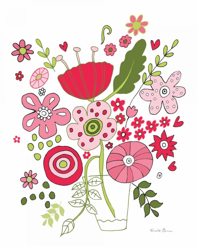 Valentines Flowers IV art print by Farida Zaman for $57.95 CAD