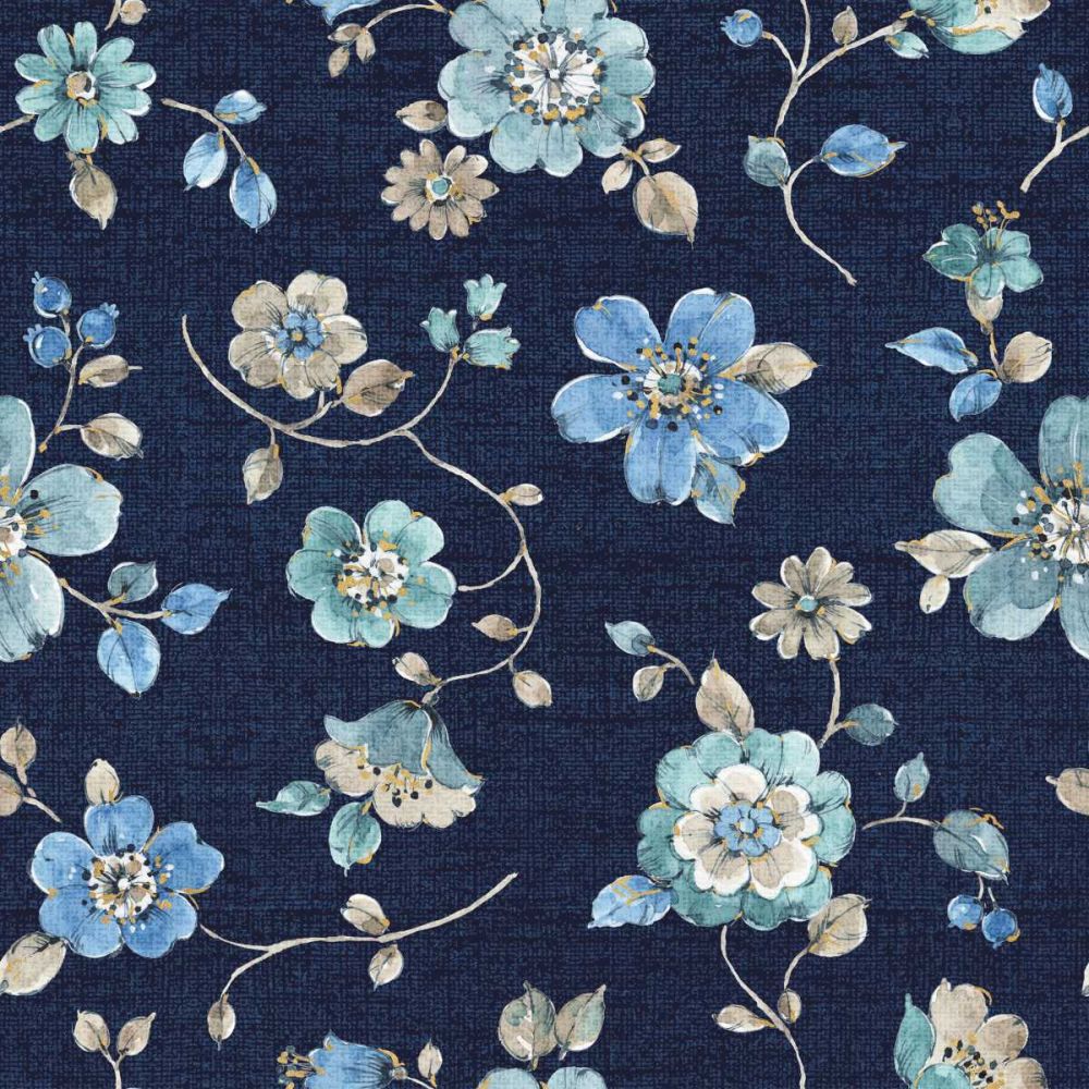 Indigold Flowers Mini trail Indigo art print by Lisa Audit for $57.95 CAD