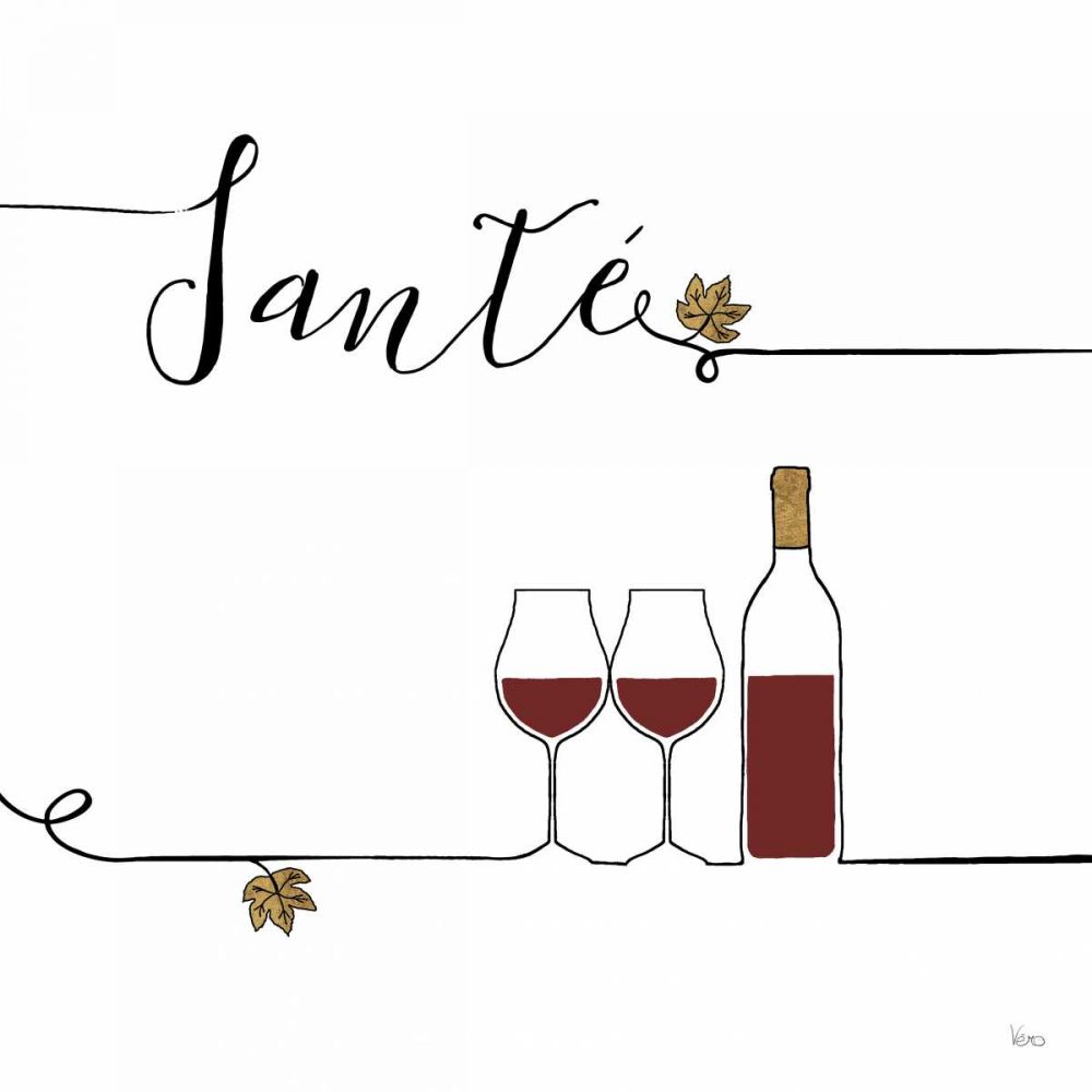 Underlined Wine VI art print by Veronique Charron for $57.95 CAD
