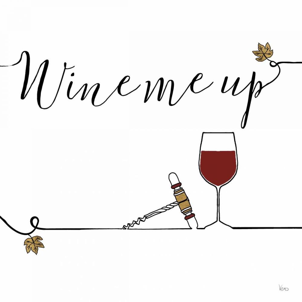 Underlined Wine VII art print by Veronique Charron for $57.95 CAD
