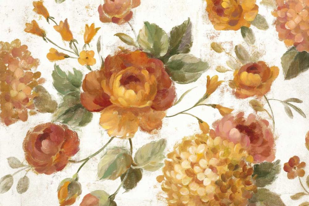 English Garden on White Crop art print by Silvia Vassileva for $57.95 CAD