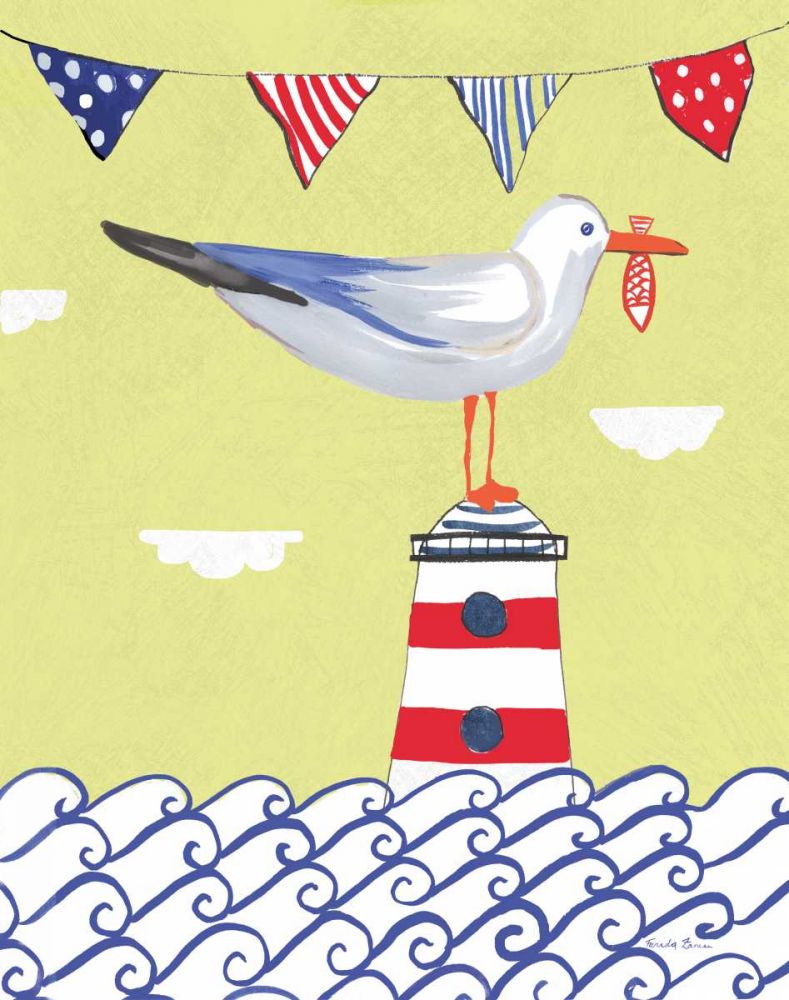 Coastal Bird I Flags art print by Farida Zaman for $57.95 CAD