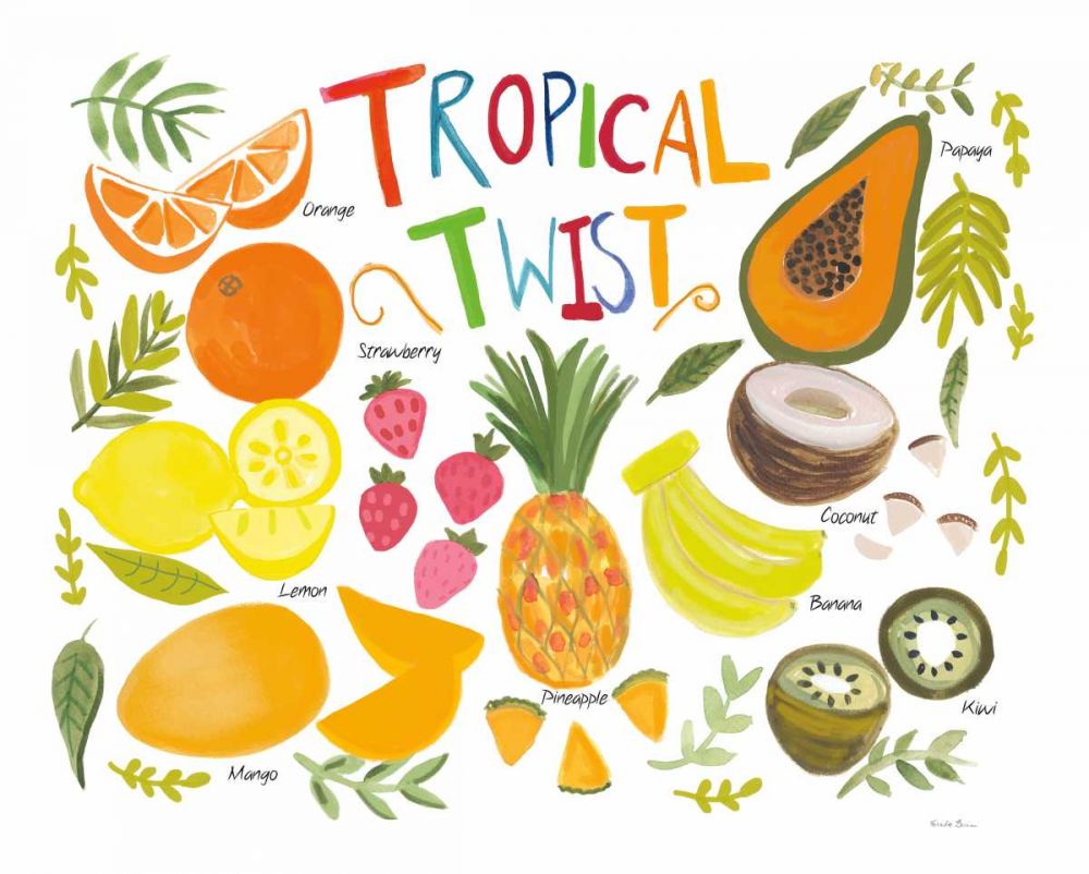 Fruity Smoothie II on White art print by Farida Zaman for $57.95 CAD