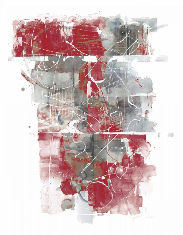 Moving In and Out of Traffic I Red Grey art print by Mike Schick for $57.95 CAD