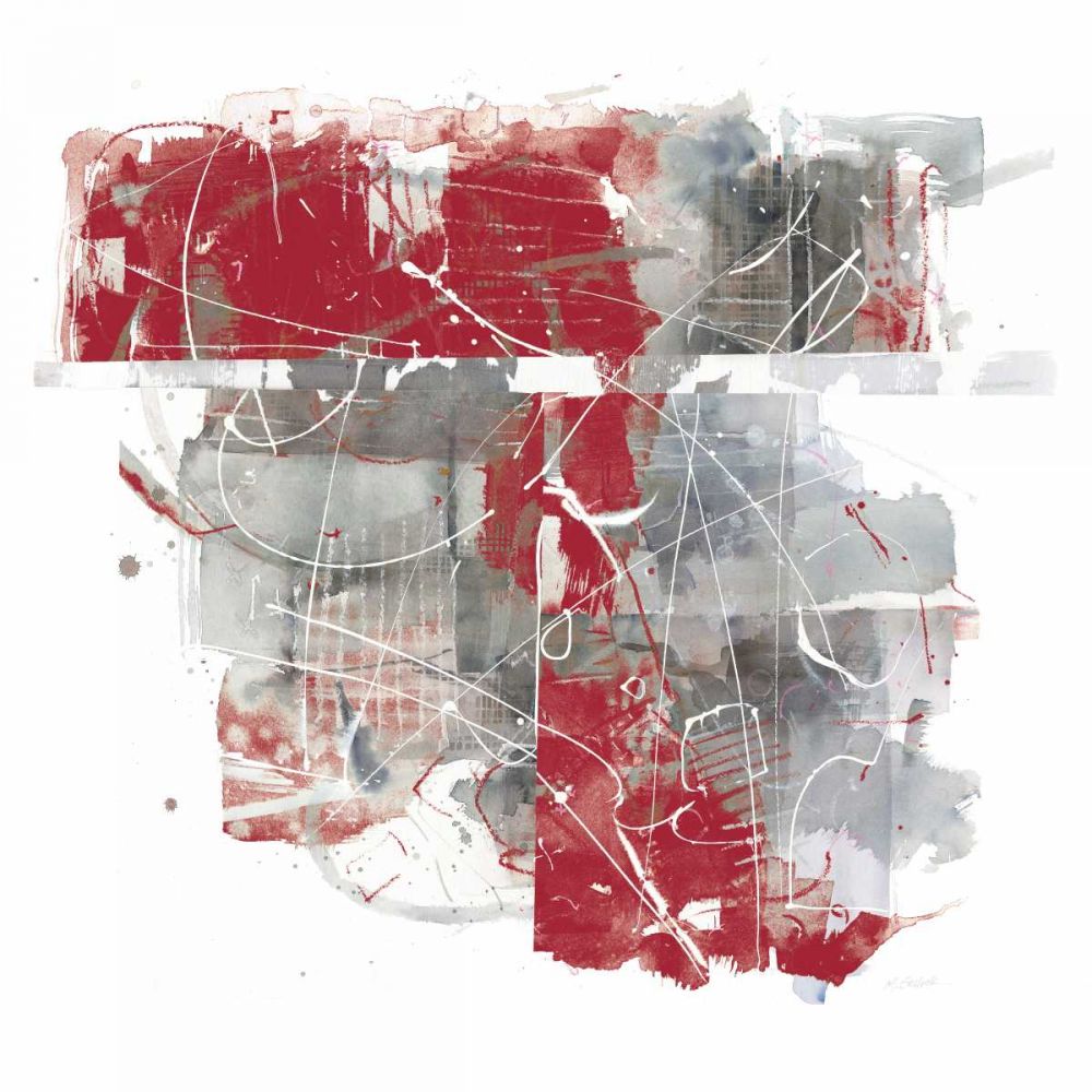Moving In and Out of Traffic II Red Grey art print by Mike Schick for $57.95 CAD
