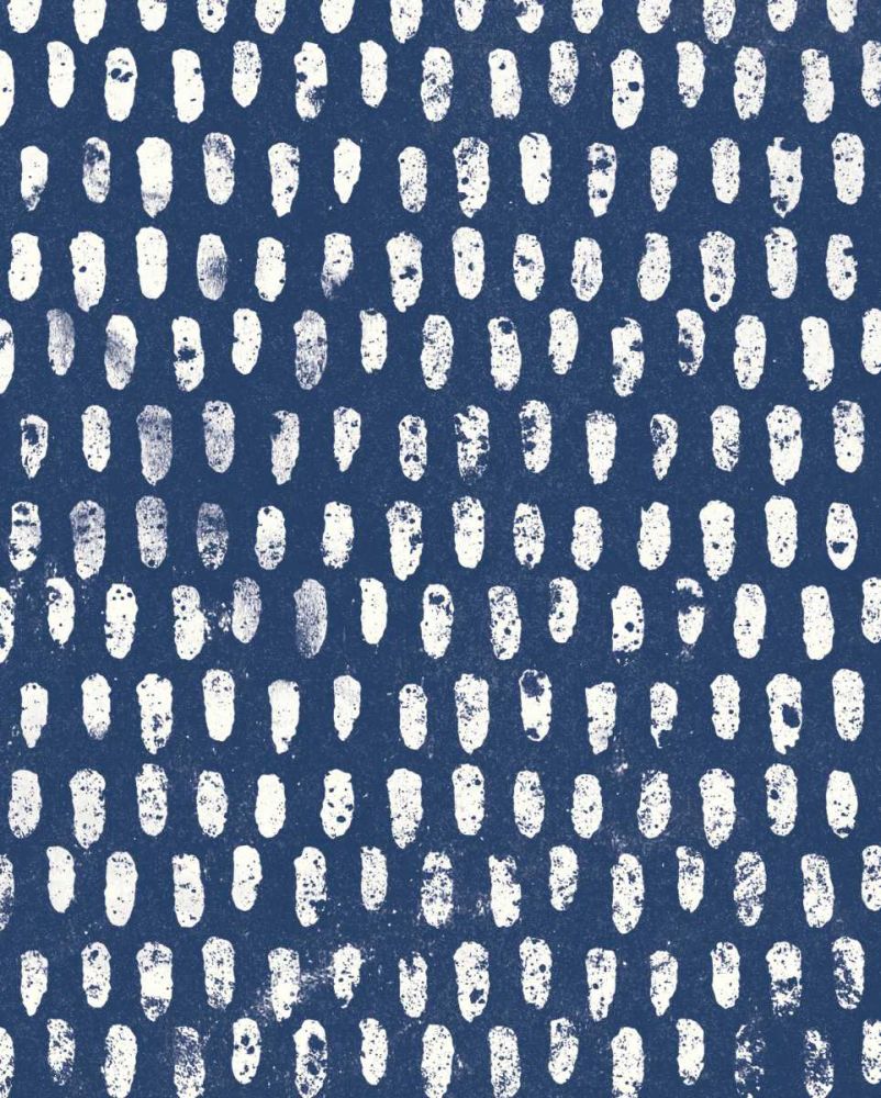 Mark Making Tile Pattern V Dark Blue Crop art print by Moira Hershey for $57.95 CAD