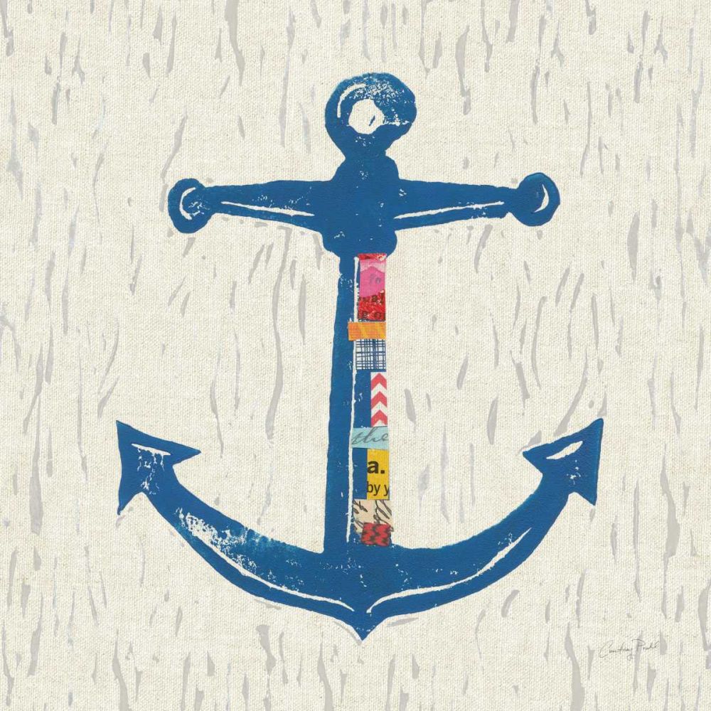 Nautical Collage III on Linen art print by Courtney Prahl for $57.95 CAD