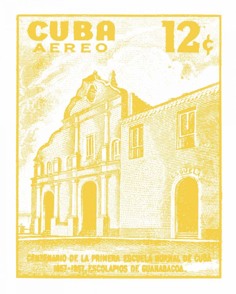 Cuba Stamp VI Bright art print by Wild Apple Portfolio for $57.95 CAD