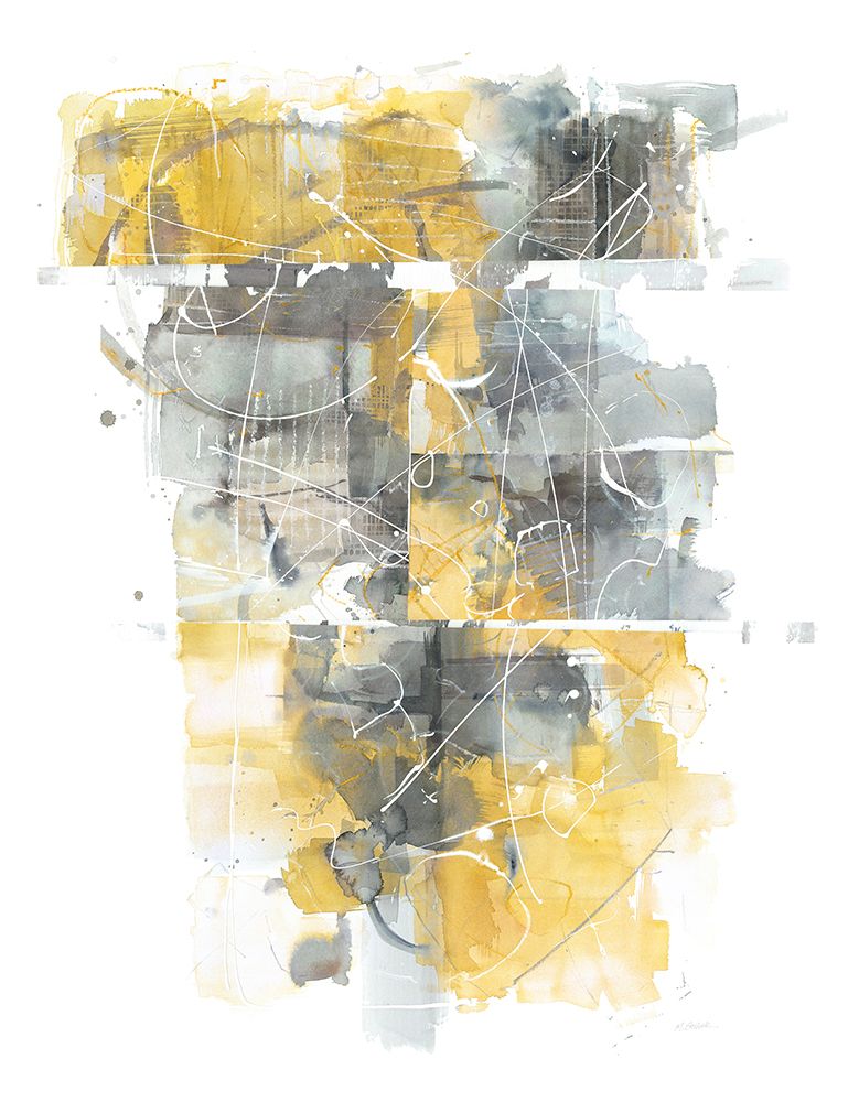 Moving in and Out of Traffic I Yellow Grey art print by Mike Schick for $57.95 CAD