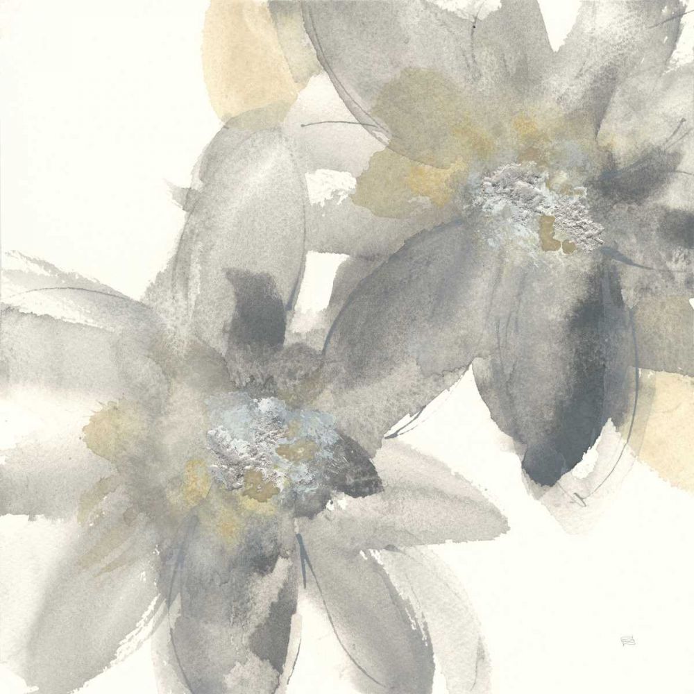 Gray and Silver Flowers II art print by Chris Paschke for $57.95 CAD