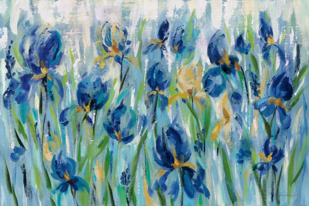 Iris Flower Bed art print by Silvia Vassileva for $57.95 CAD