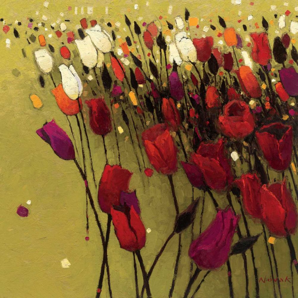 Tulip Drift Green art print by Shirley Novak for $57.95 CAD