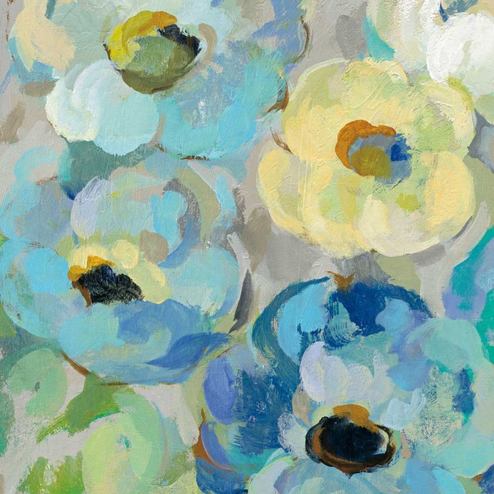 Fresh Teal Flowers II art print by Silvia Vassileva for $57.95 CAD