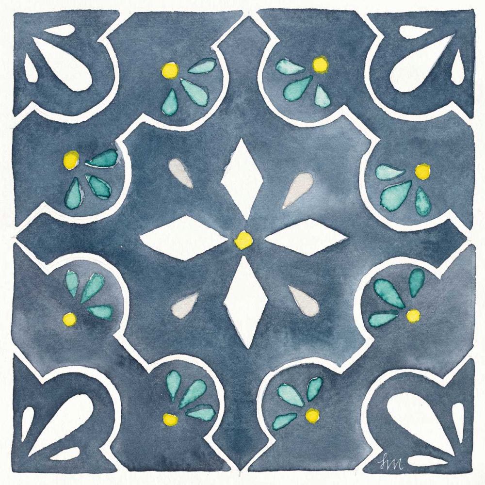 Garden Getaway Tile II Blue art print by Laura Marshall for $57.95 CAD