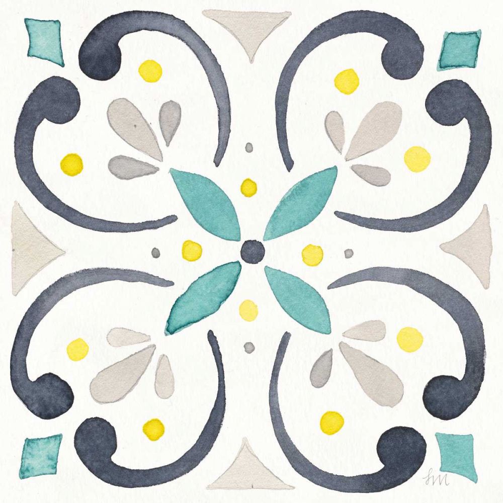 Garden Getaway Tile IV White art print by Laura Marshall for $57.95 CAD