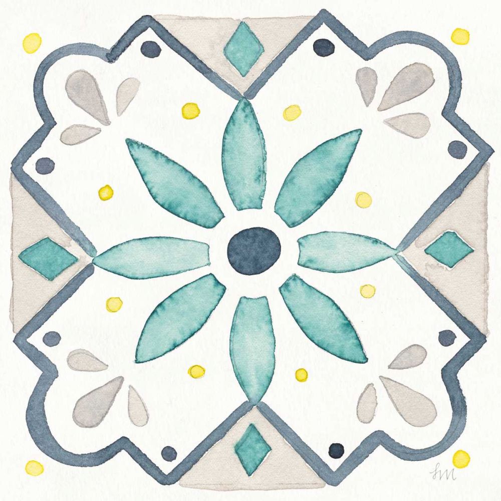 Garden Getaway Tile V White art print by Laura Marshall for $57.95 CAD