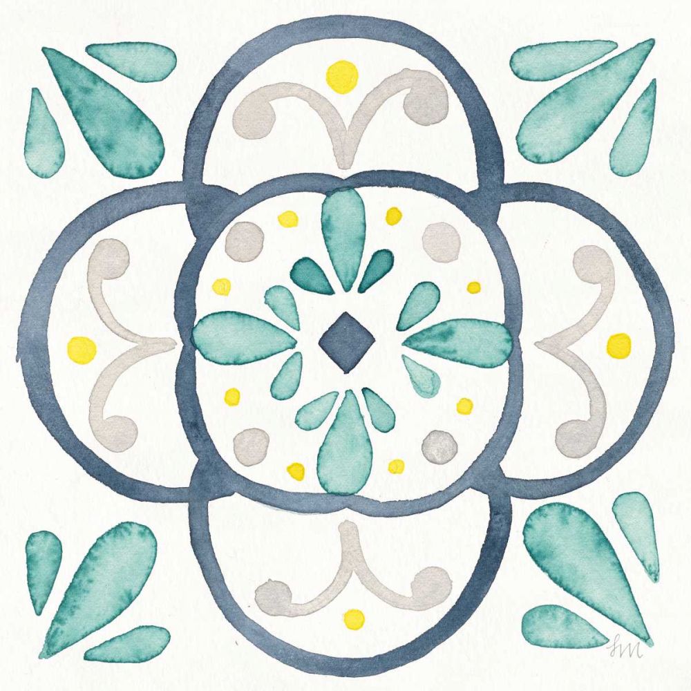 Garden Getaway Tile VII White art print by Laura Marshall for $57.95 CAD