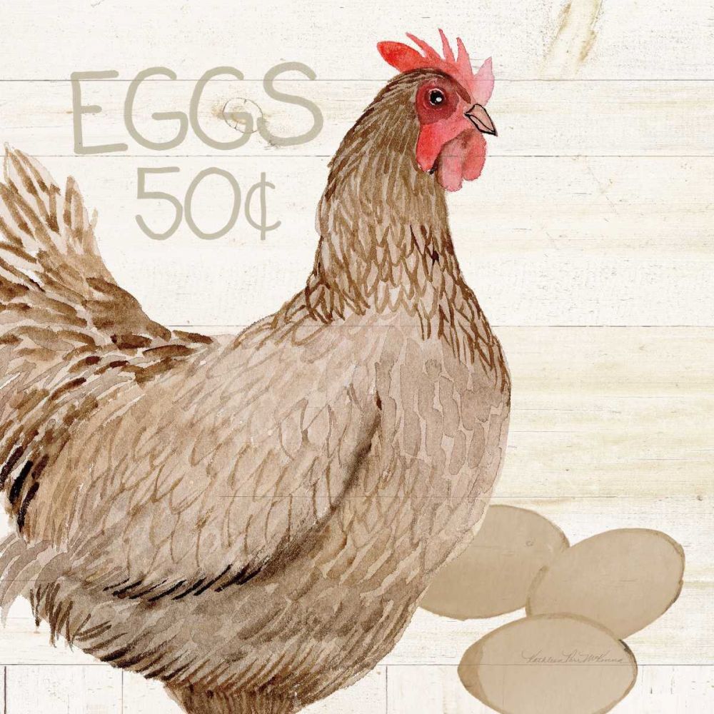 Life on the Farm Chicken III art print by Kathleen Parr McKenna for $57.95 CAD