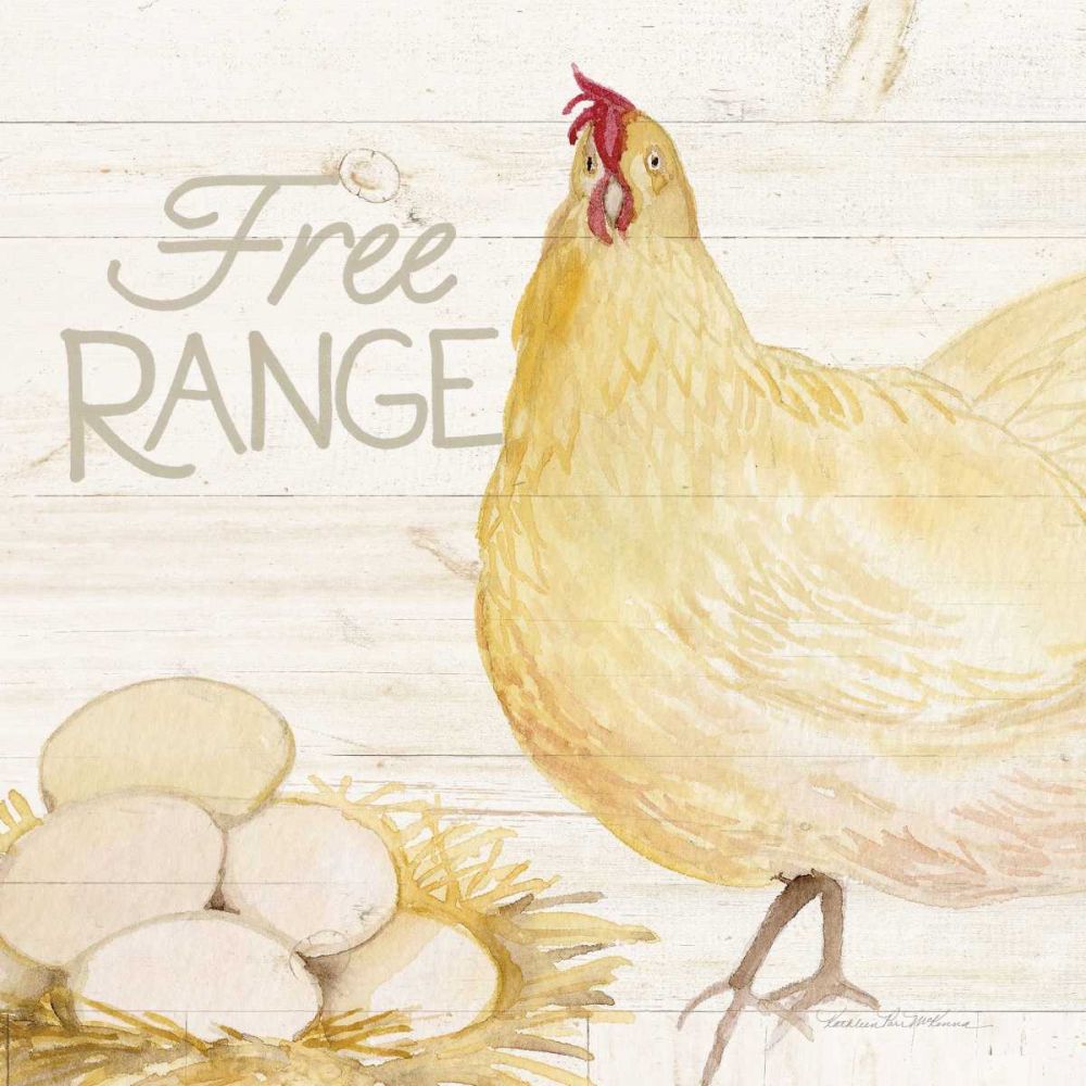 Life on the Farm Chicken IV art print by Kathleen Parr McKenna for $57.95 CAD