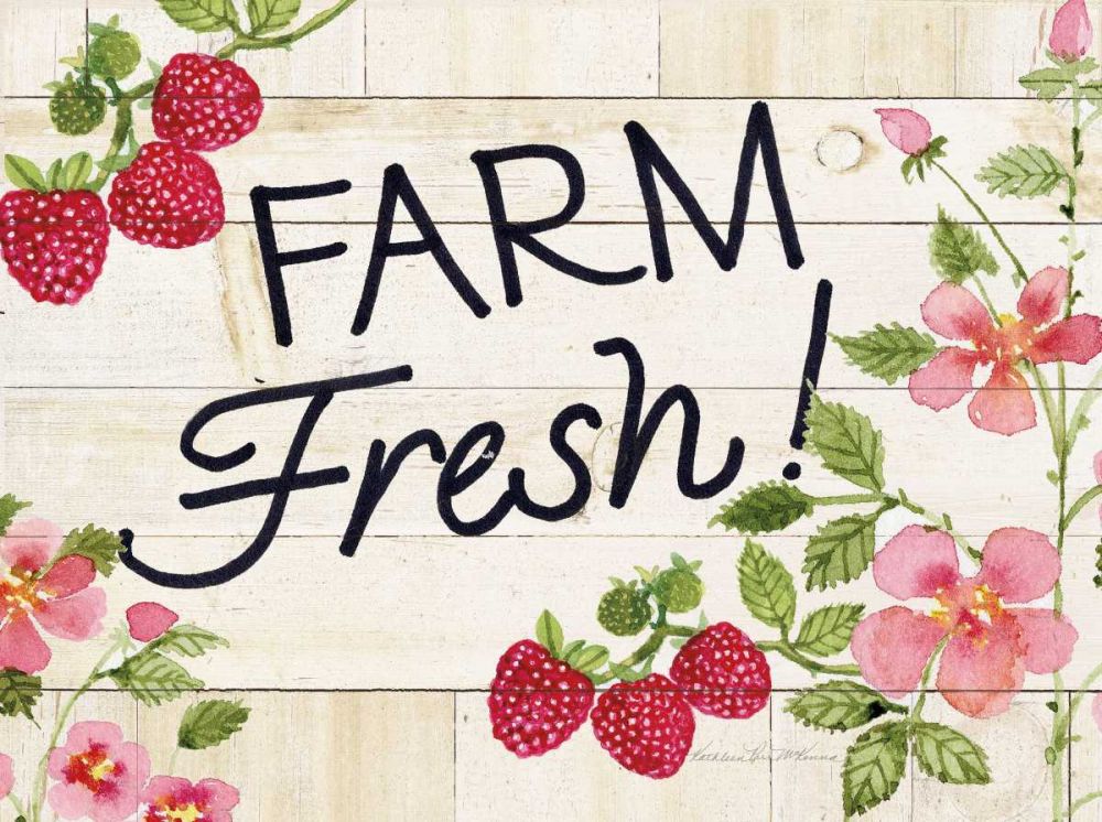 Life on the Farm Sign I art print by Kathleen Parr McKenna for $57.95 CAD