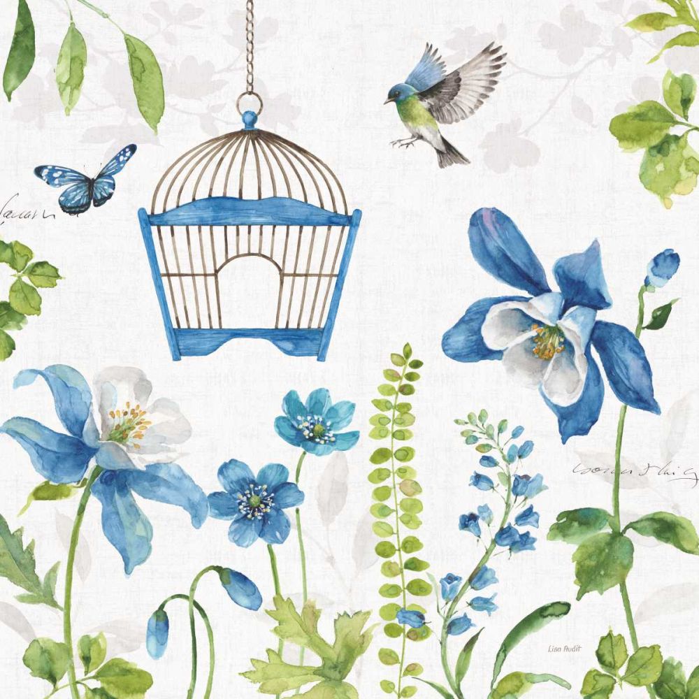 Blue and Green Garden IV art print by Lisa Audit for $57.95 CAD