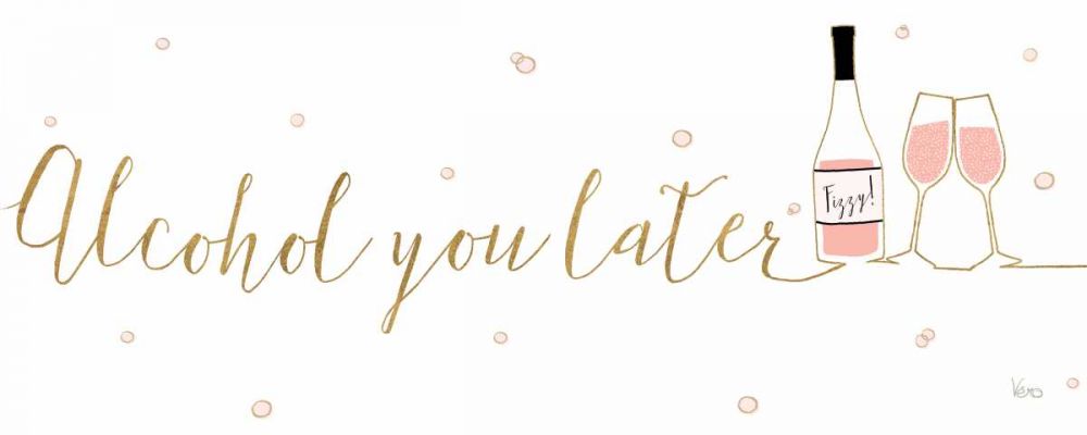 Underlined Bubbly IV art print by Veronique Charron for $57.95 CAD