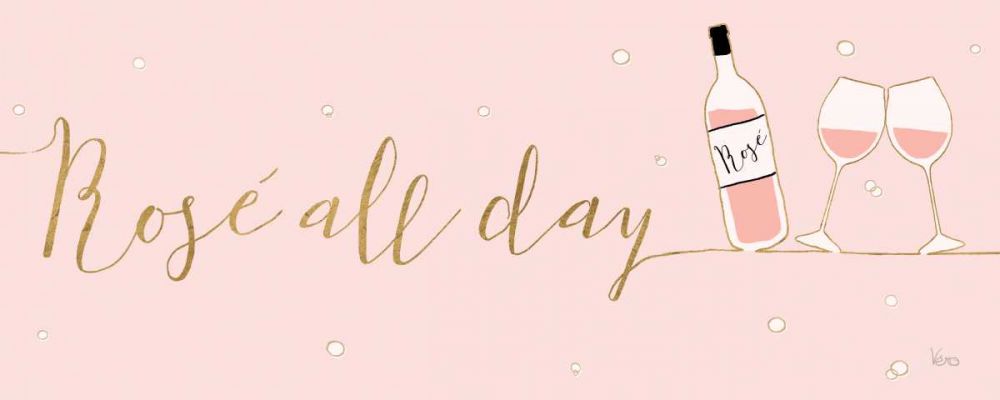 Underlined Bubbly I Pink art print by Veronique Charron for $57.95 CAD