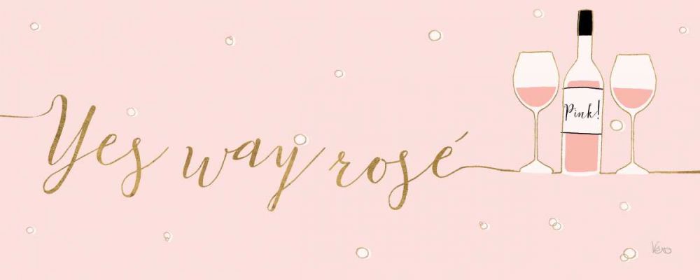 Underlined Bubbly II Pink art print by Veronique Charron for $57.95 CAD